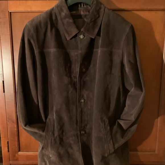 Mens long shirt Jacket suede Large.